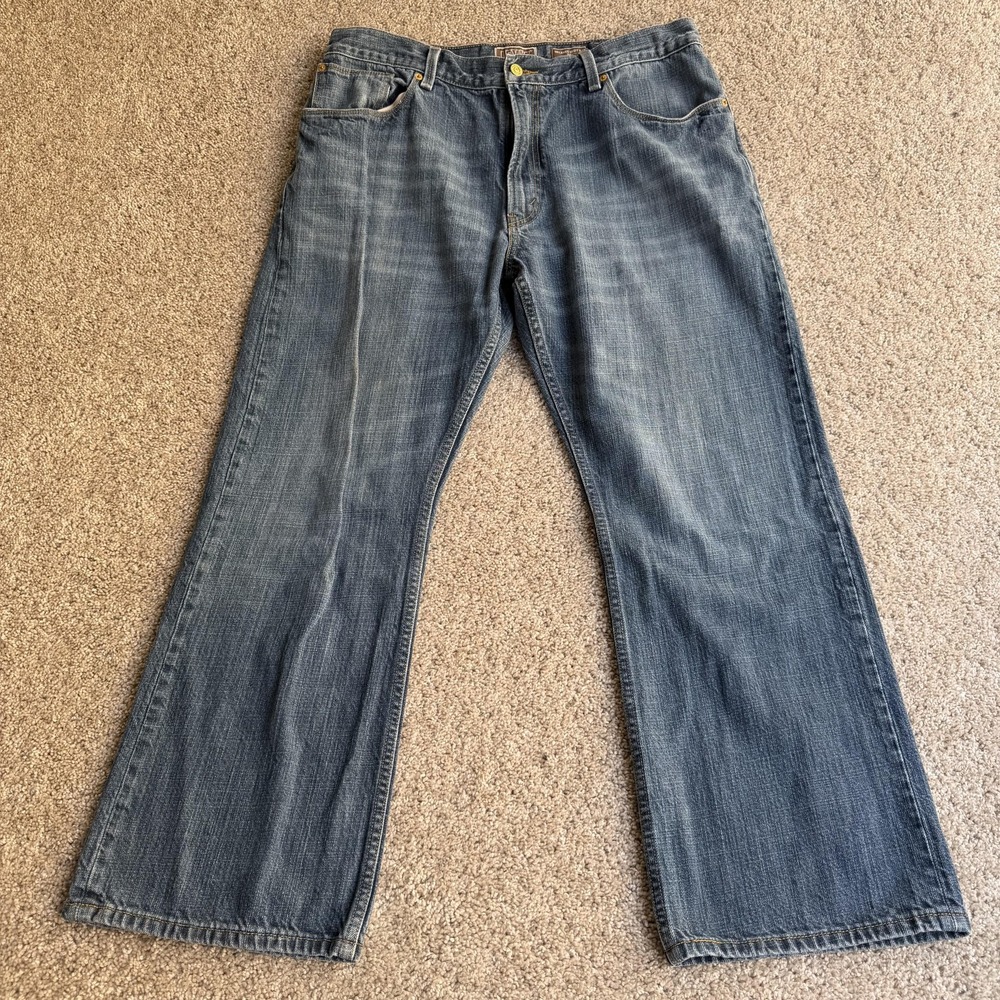 Levis 557 Jeans Mens 38x32 Blue Relaxed Bootcut Medium Wash Denim Zip Fly